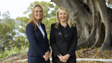 Fortescue's Julie Shuttleworth (left), with Fortescue CEO Elizabeth Gaines.