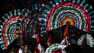 An indigenous dance is performed during the 58th presidential inauguration event of Andres Manuel Lopez Obrador, Mexico's new president.