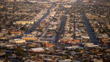 A residential neighbourhood in El Paso, Texas, the state's worst hotspot. 