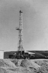 The Rough Range derrick and drilling plant.