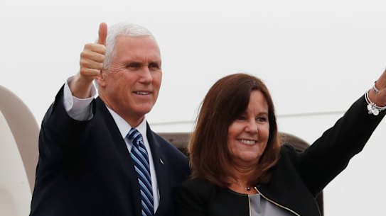 US Vice-President Mike Pence and his wife Karen. 