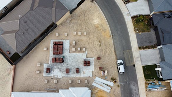 A building site in Perth’s outer suburbs. 