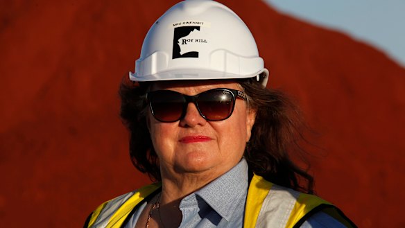 Gina Rinehart is working to help the Liberal Party to hold on to a key West Australian seat.