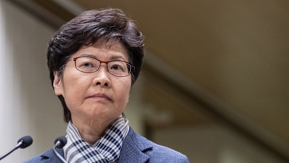 Carrie Lam has warned protesters at a press conference in Hong Kong that violence would not help achieve their goals.