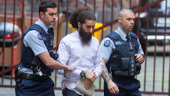 Abdullah Chaarani arriving at the Supreme Court, Melbourne.
