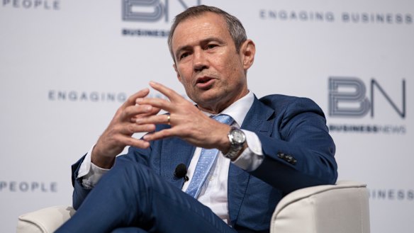 WA Health Minister Roger Cook at the Business News Politics and Policy breakfast. 