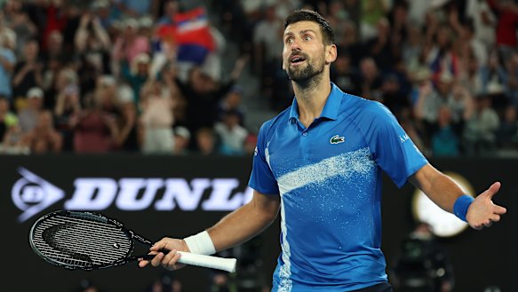 Novak Djokovic embraces the role of pantomime villain.