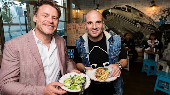 Radek Sali and George Calombaris.