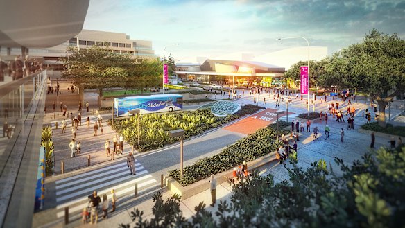 Concept images for the new Metro Cultural Centre station at South Brisbane, part of the council's Brisbane Metro plans.
