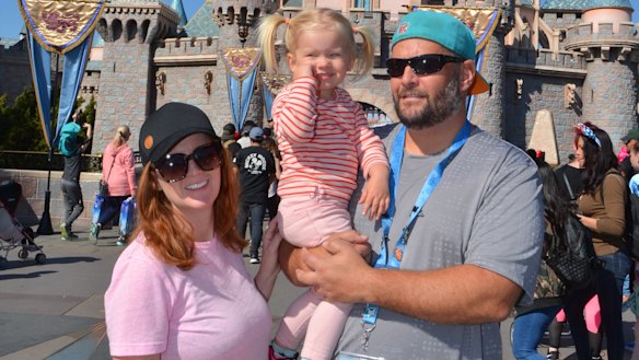 Peter Tos, with his family at Disneyland, said he had come to terms with the isolation that being at home brings.