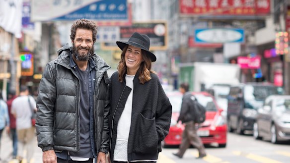 Craig Ellis and Erin Deering, the co-founders of Triangl, in Hong Kong in 2014.