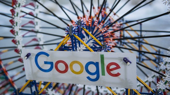 A toy ferris wheel in the lobby of the Google Inc. campus in Boulder, Colorado.