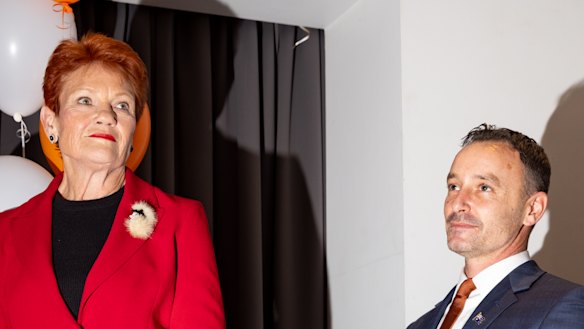 Senator Pauline Hanson on Monday with her newly appointed Victorian leader, Warren Pickering.