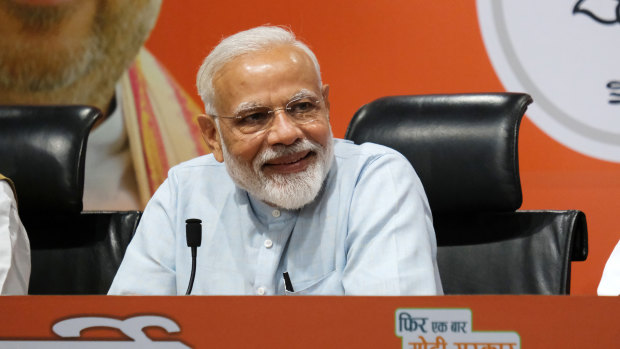 Indian Prime Minister Narendra Modi is in a strong position, according to exit polls. 