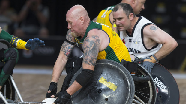Jeff Wright, captain  of the Australian  Wheelchair Rugby team at the Invictus Games.