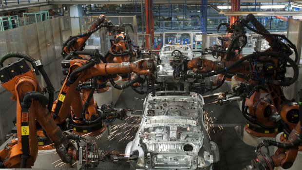 BMW's car plant in Regensburg, Germany. Germany's manufacturing sector, already shrinking, would be hit hard if the US imposed tariffs on its auto exports.
