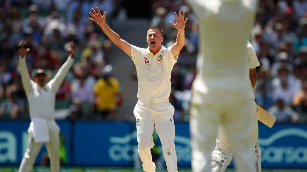 Bird appeals for a wicket while playing for Australia in the fourth Ashes Test in the 2017/18 series at the MCG.