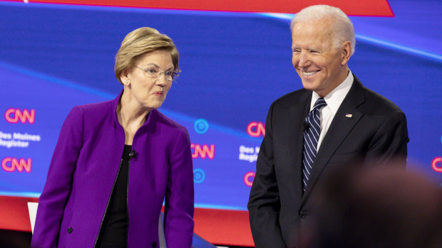 Contenders Elizabeth Warren and Joe Biden are up against a resurgent Bernie Sanders for the Democratic presidential nomination.