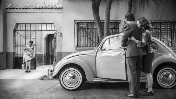 A scene from Alfonso Cuaron's Roma.