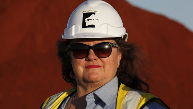 Gina Rinehart is working to help the Liberal Party to hold on to a key West Australian seat.