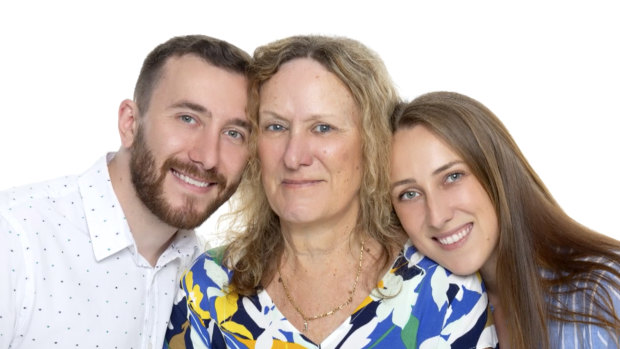 Dannielle Finlay-Jones with her brother Blake and mother Jacky.
