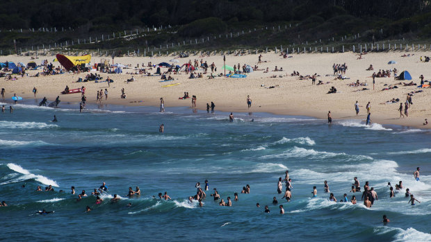 Maroubra beach was quickly evacuated after a four-metre shark was spotted 150 metres off the coast.