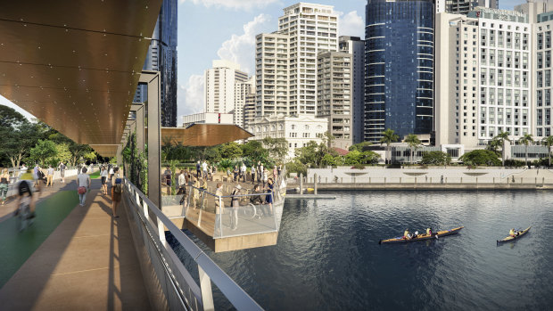 The proposed bridge would connect Alice and Edward Streets and Scott Street or Thornton Street.