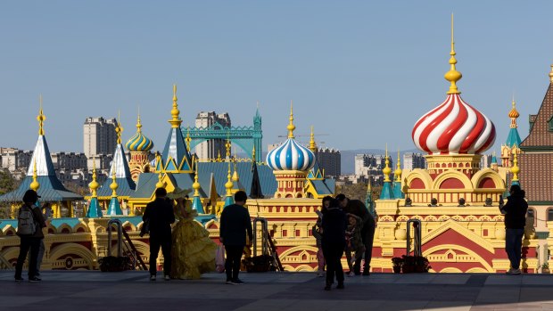 A Russian-themed amusement park in Hunchun, China.