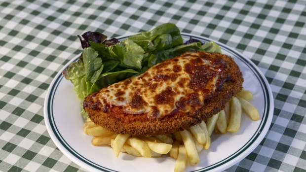 Whither the chicken parmigiana? Households have cut their spending on going out for a meal.
