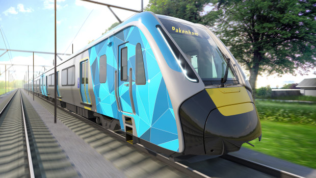 An artist's impression of the High Capacity Metro Trains (HCMT). 
