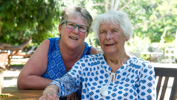 Gwen Lawless, with her daughter Karen, is one of Canberra's pioneering residents.