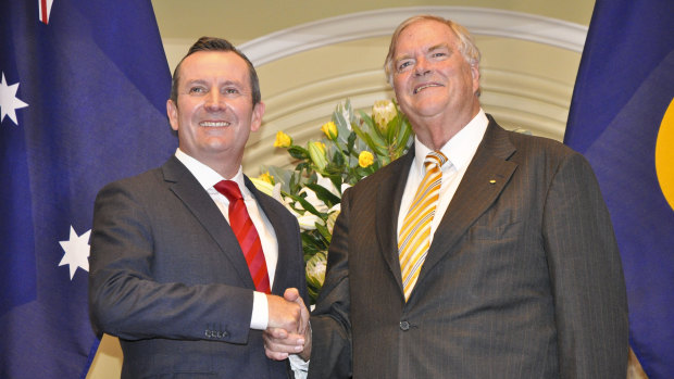 Done deal: Premier Mark McGowan's third budget includes more money for WA Governor Kim Beazley's "expanded role".