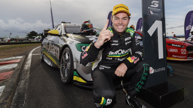 Race ace: Craig Lowndes has shown he's still a force in Supercars after taking out the Supercars Championship win in Tasmania.