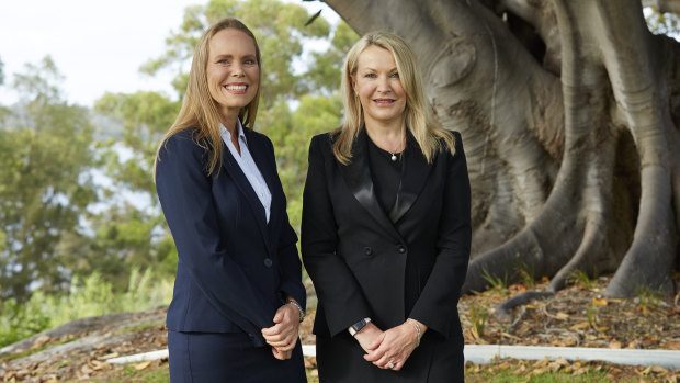 Fortescue's CEO Elizabeth Gaines (right) and deputy Julie Shuttleworth. 