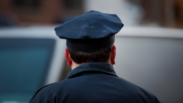 A New York Police Department officer.