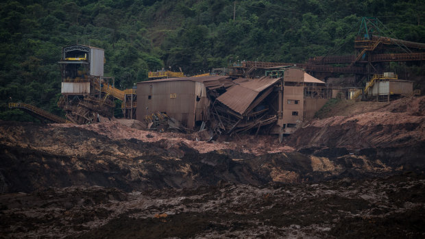 The scene of the Vale SA dam burst in Brumadinho, Brazil.