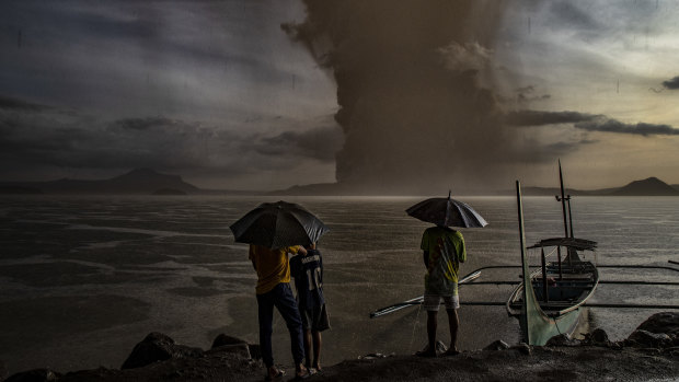 Local authorities have begun evacuating residents near Taal Volcano.