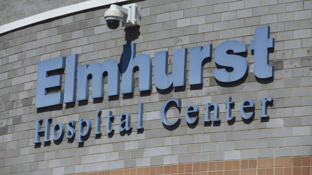 Elmhurst Hospital Centre in the Queens borough of New York, US. 