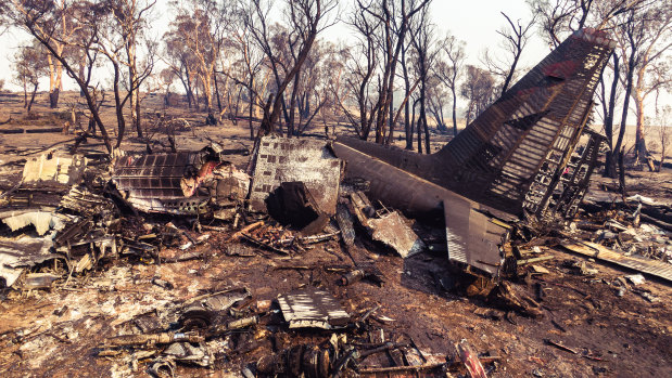 The C-130 crash site near Cooma in southern NSW.