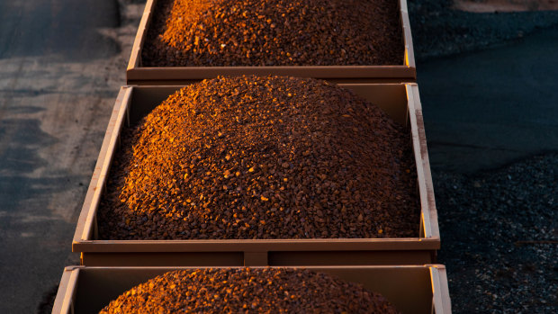 The sharemarket was buoyed late in the day by a higher iron ore price.