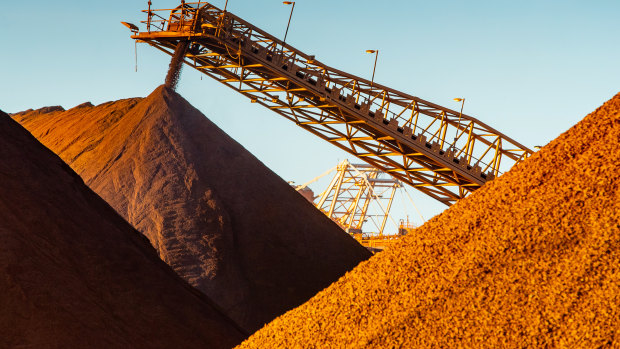 BHP's iron ore exports fell year on year.