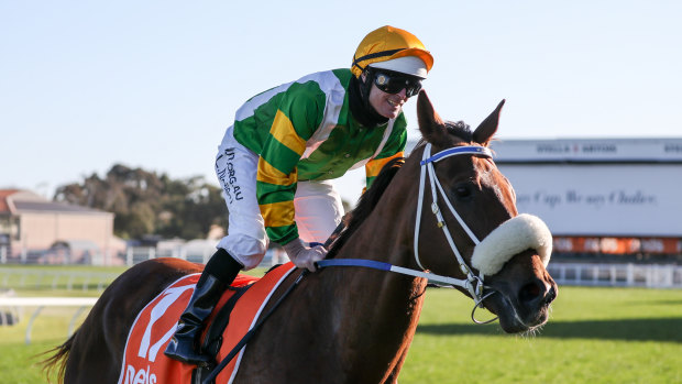 Luke Nolen combined with trainer Peter Moody to land the Heatherlie Stakes on In Good Health.