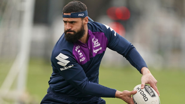 Jesse Bromwich, pictured on training on Wednesday, has weighed in on Canberra's Josh Hodgson.