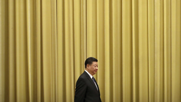 Chinese President Xi Jinping arrives for an event to commemorate the 40th anniversary of the Message to Compatriots in Taiwan.