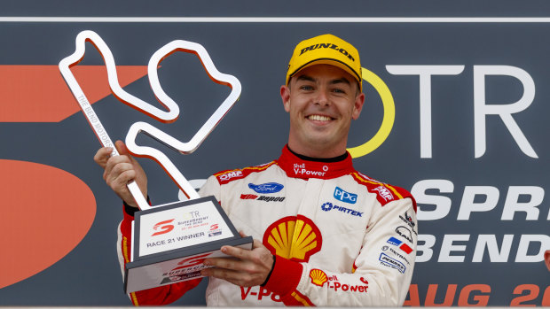 Scott McLaughlin was made to work for his win on Sunday, dropping to third behind Will Davison and Jamie Whincup on the opening lap.
