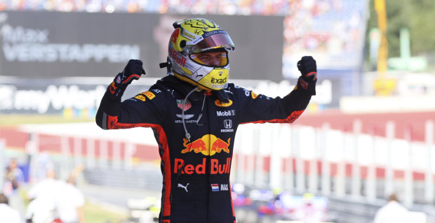 Red Bull's Max Verstappen after winning the Austrian Formula One Grand Prix in Spielberg on Sunday.