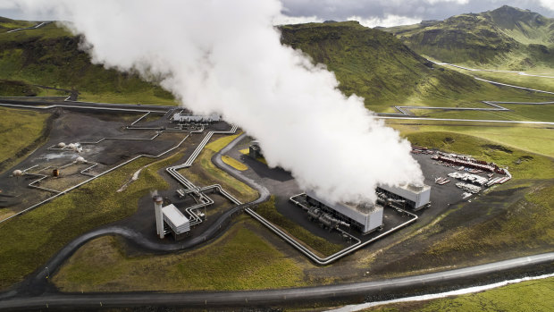 The Hellisheidi geothermal power plant.