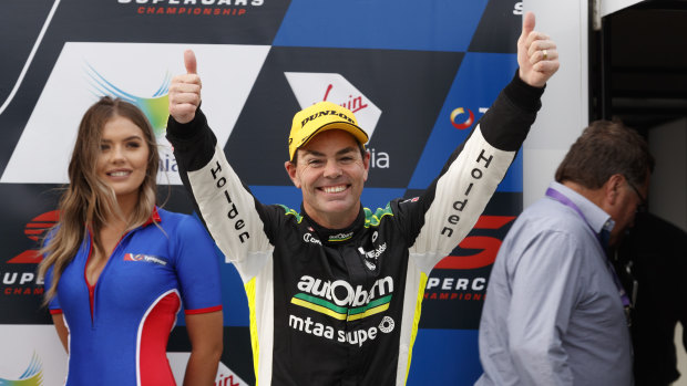 Positive signs:  Lowndes after winning the Tasmania SuperSprint.