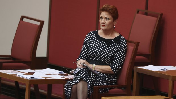 One Nation leader Pauline Hanson is in the box seat on industrial relations.