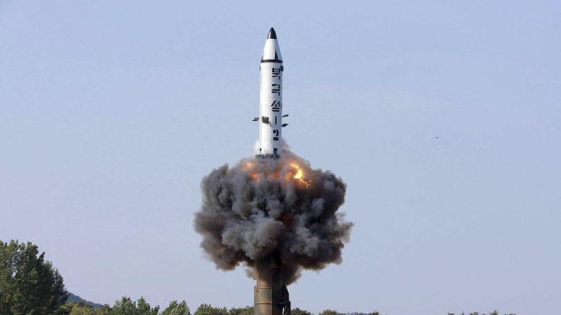 A North Korean missile test.